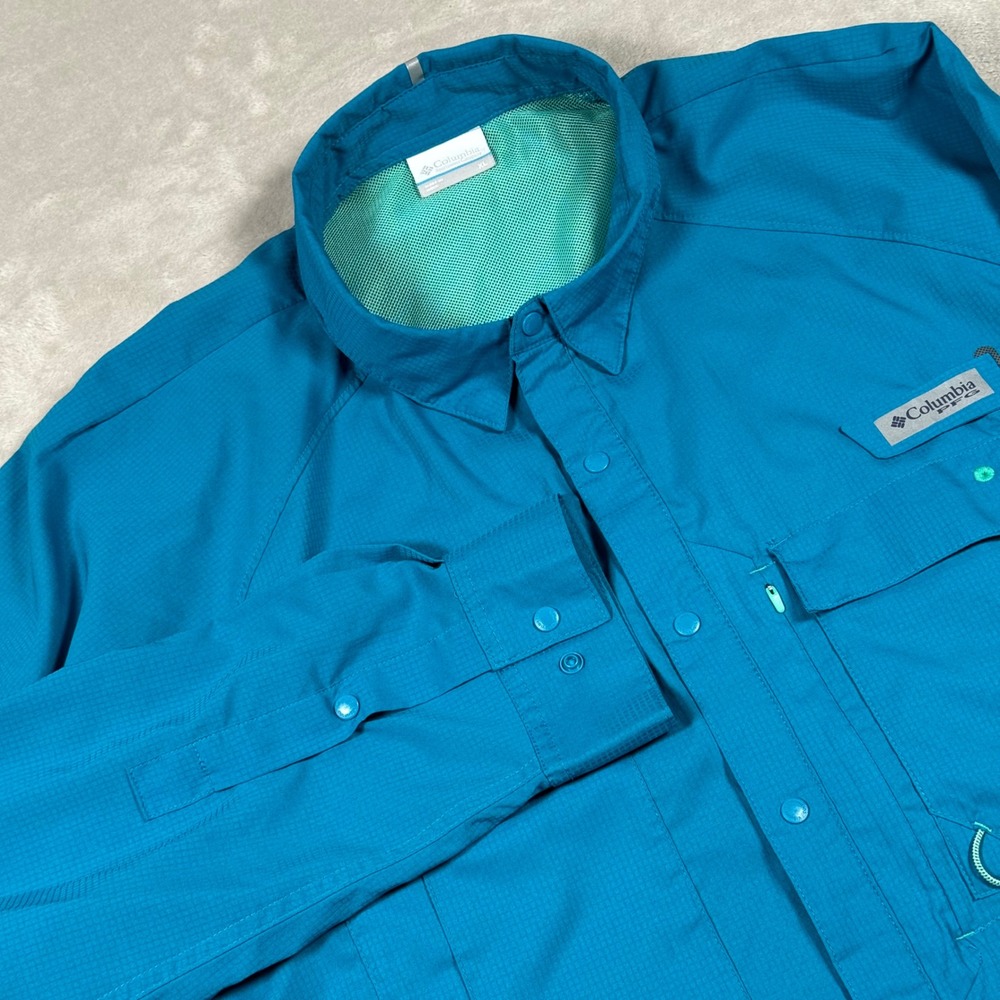 Columbia Fishing Shirt Mens XL Blue PFG Omni-Freeze Long Sleeve FM1734